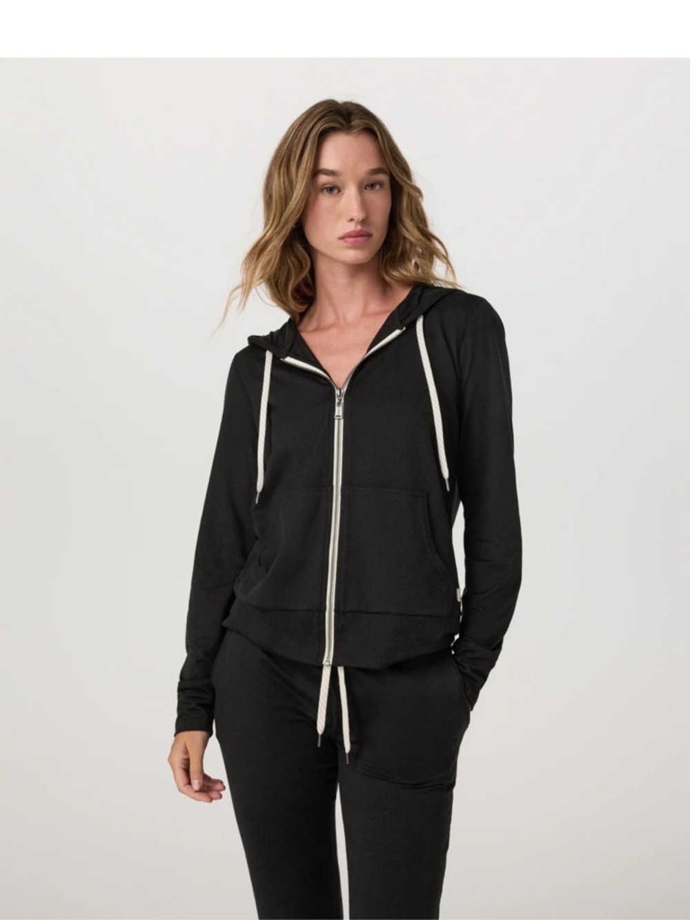 Vuori Black Zip Halo Hoodie